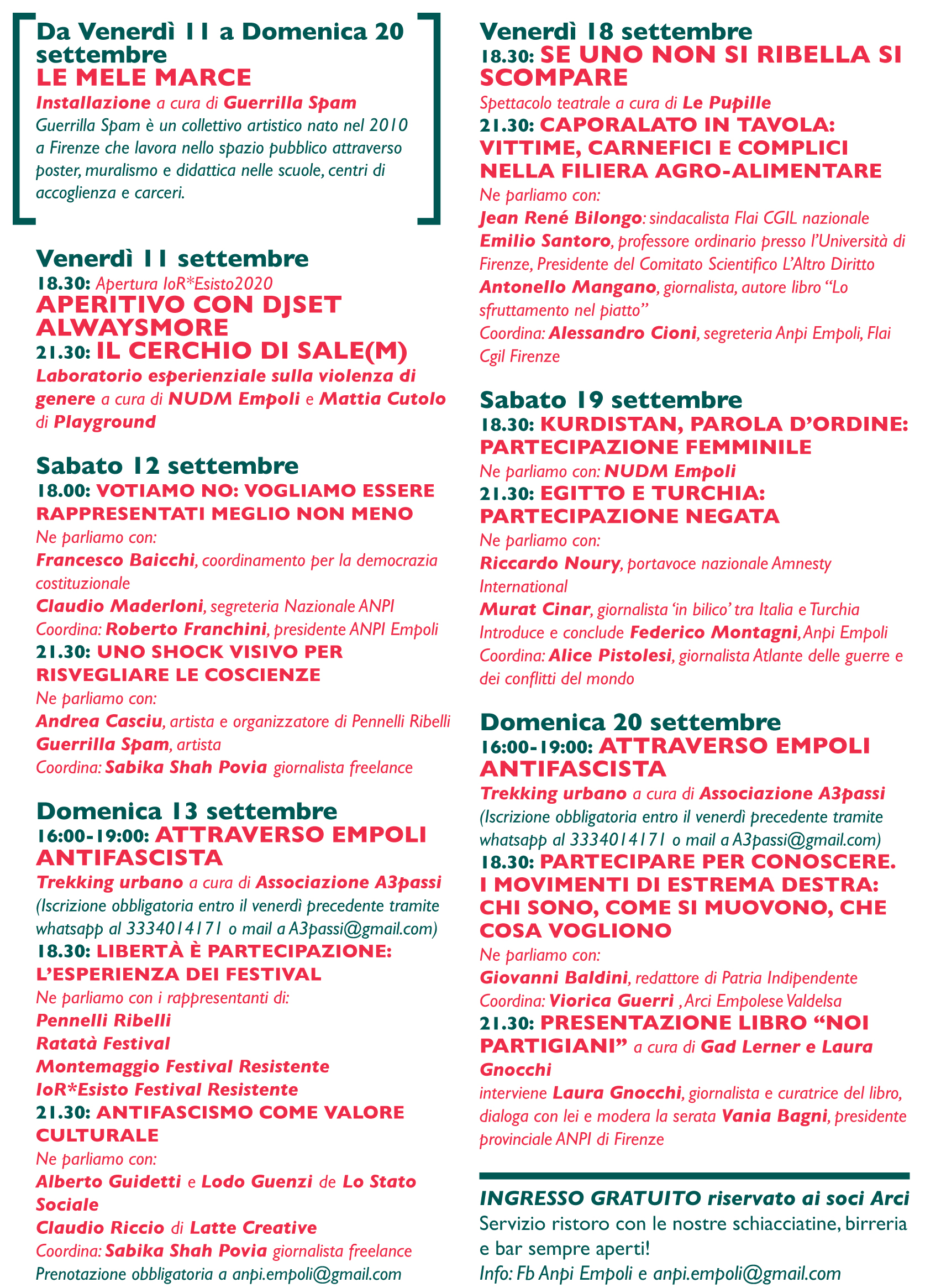 2020 Programma IoRESISTO - Flyer A5